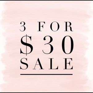 👇 $30 for Any 3 items starting at $28 & below